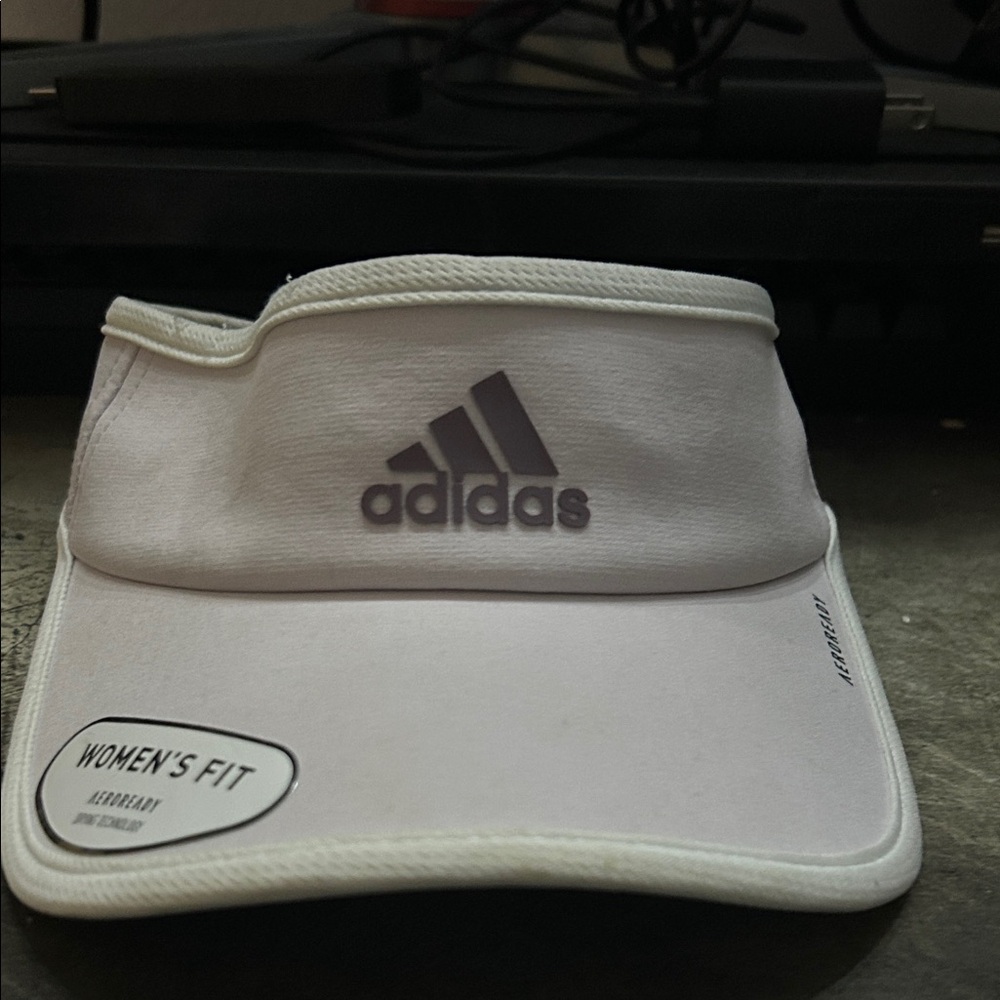 Adidas Women's White and Gray Visor